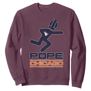 Chicago Pope Leo XIV American Football Sweatshirt TS11 Maroon Print Your Wear
