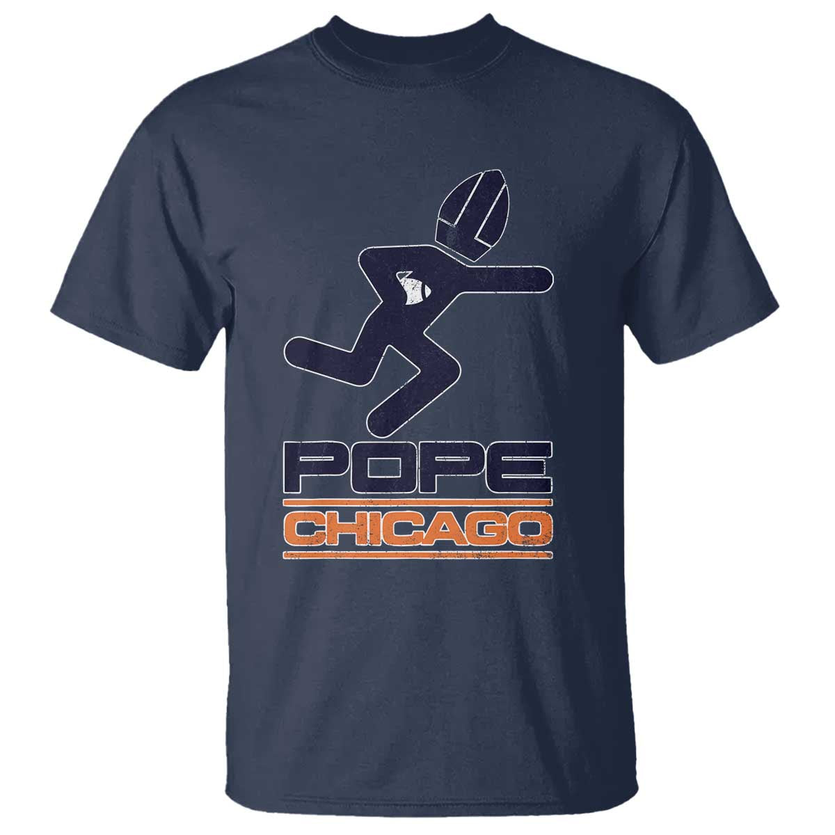 Chicago Pope Leo XIV American Football T Shirt TS11 Navy Print Your Wear