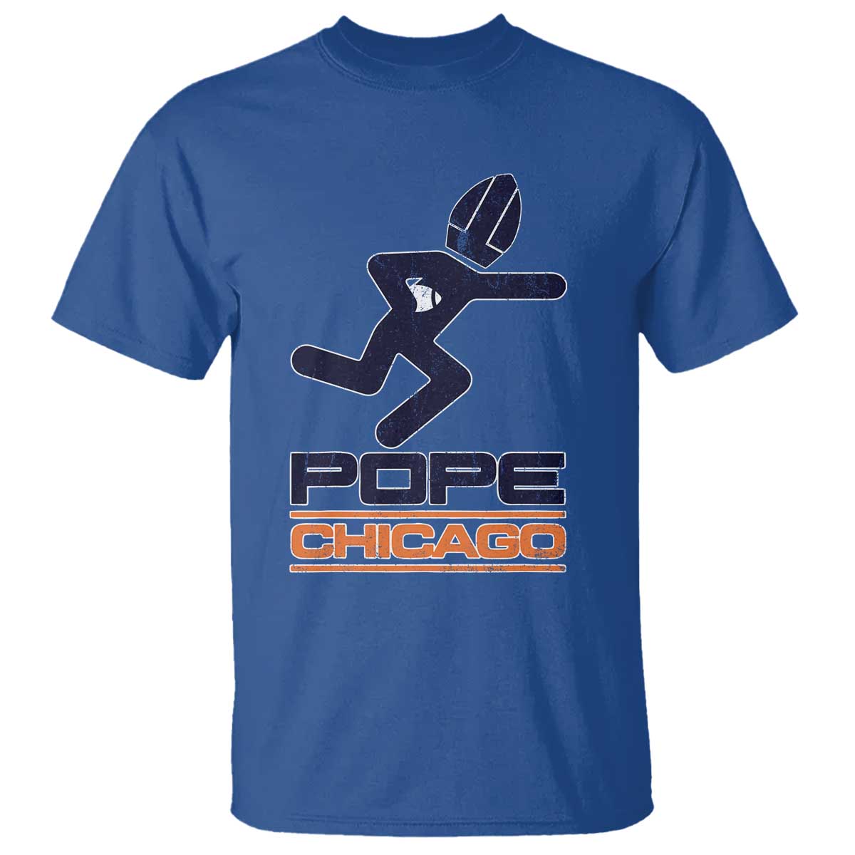 Chicago Pope Leo XIV American Football T Shirt TS11 Royal Blue Print Your Wear