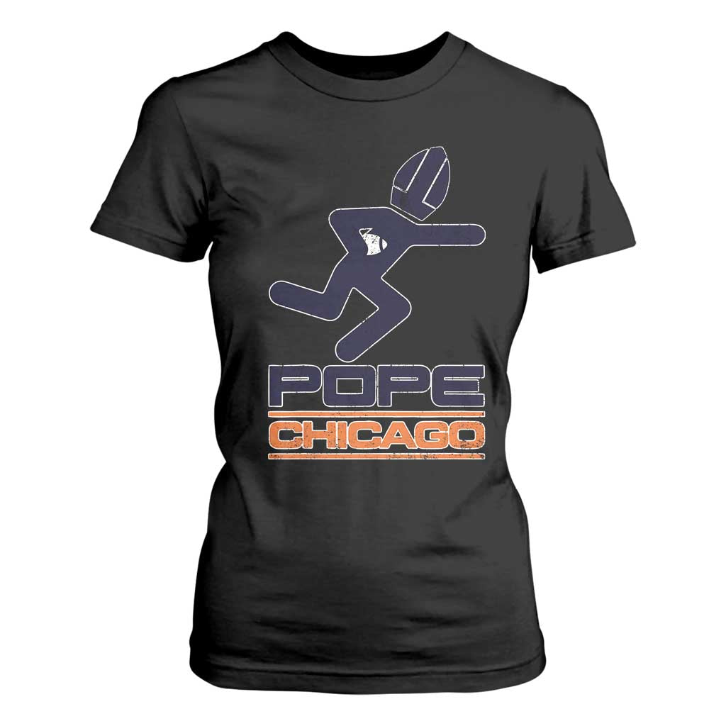 Chicago Pope Leo XIV American Football T Shirt For Women TS11 Black Print Your Wear