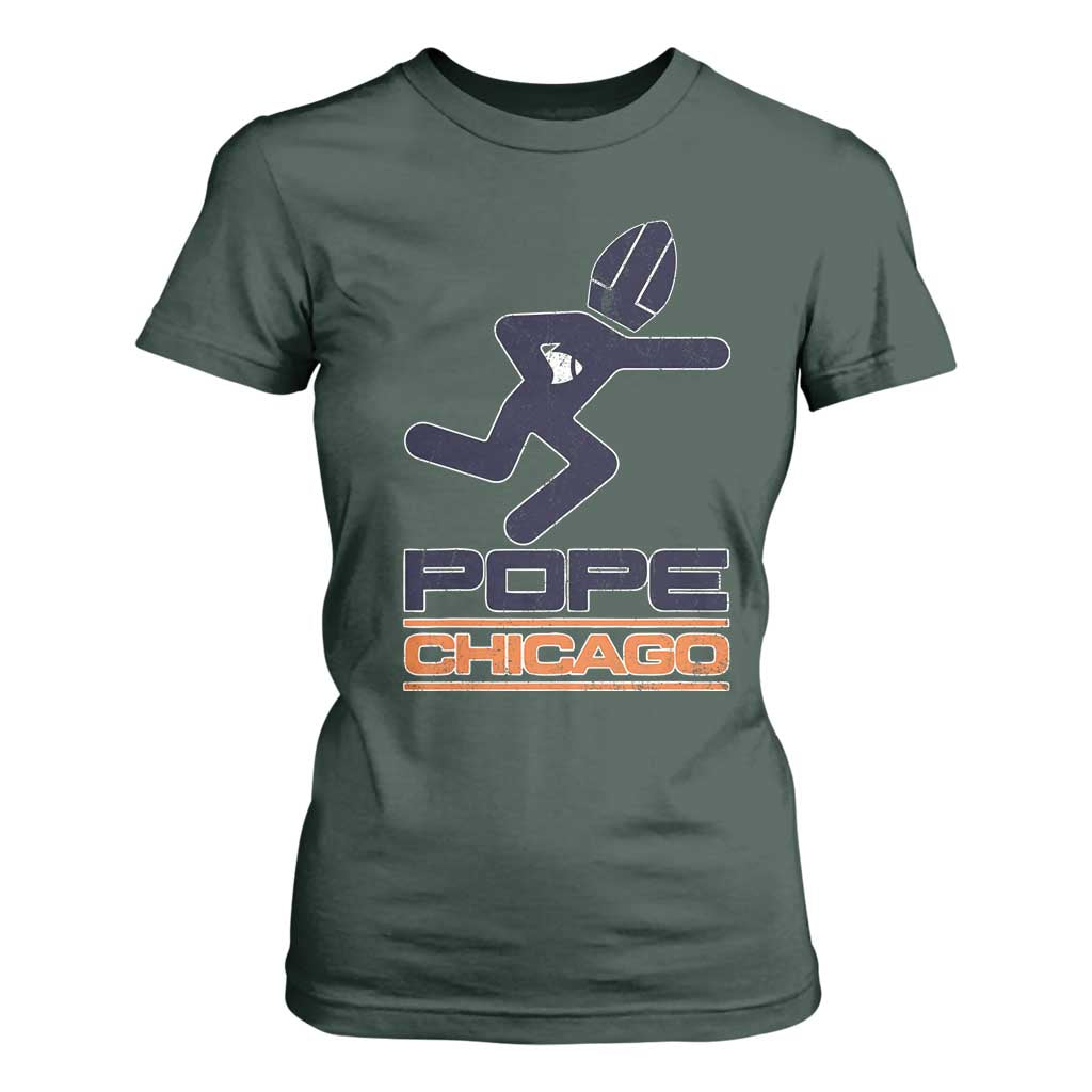Chicago Pope Leo XIV American Football T Shirt For Women TS11 Dark Forest Green Print Your Wear