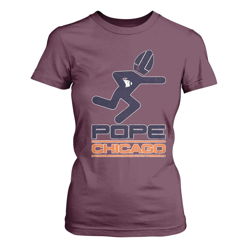 Chicago Pope Leo XIV American Football T Shirt For Women TS11 Maroon Print Your Wear