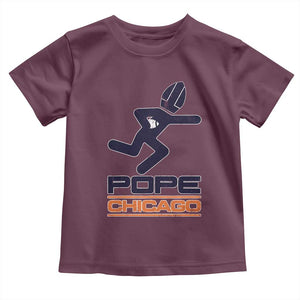 Chicago Pope Leo XIV American Football Toddler T Shirt TS11 Maroon Print Your Wear
