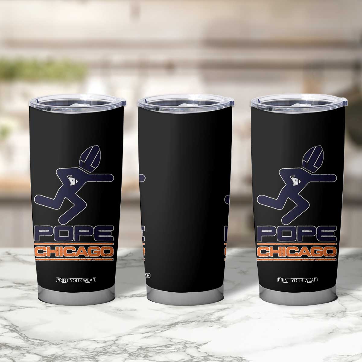 Chicago Pope Leo XIV American Football Tumbler Cup TS11 Print Your Wear