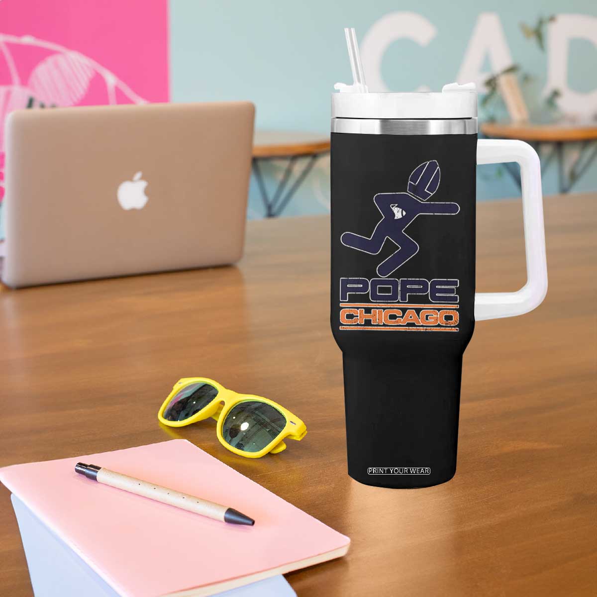 Chicago Pope Leo XIV American Football Tumbler With Handle TS11 Print Your Wear