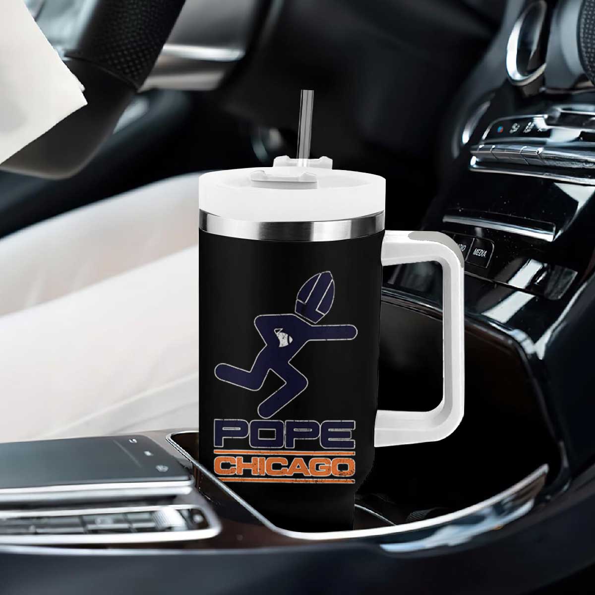 Chicago Pope Leo XIV American Football Tumbler With Handle TS11 Print Your Wear