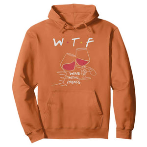 Funny Thanksgiving Friendsgiving Hoodie WTF Wine Tasting Friends - Print Your Wear