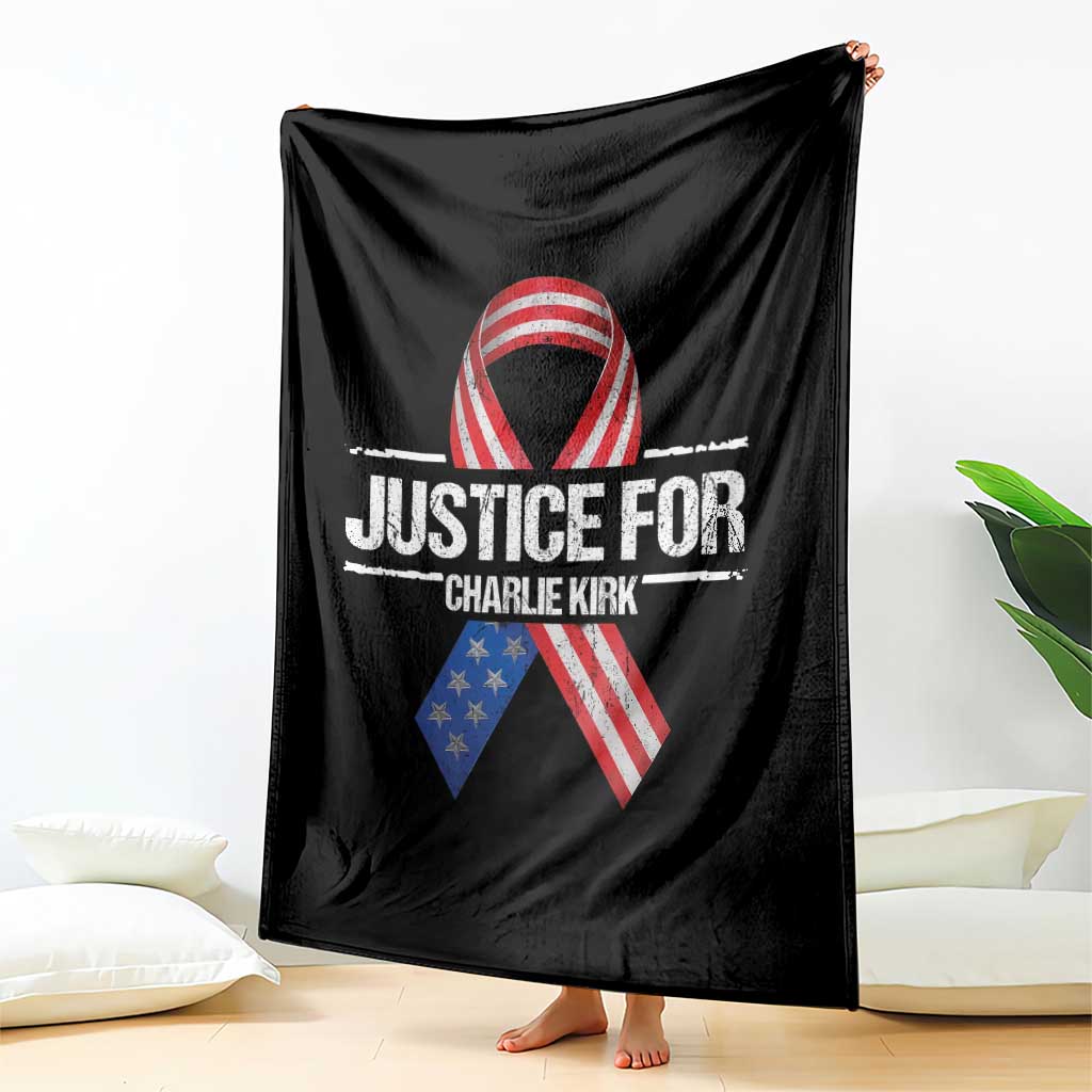 Justice For Charlie Kirk Throw Blanket Patriotic Tribute Human Rights Activist TS11 Print Your Wear