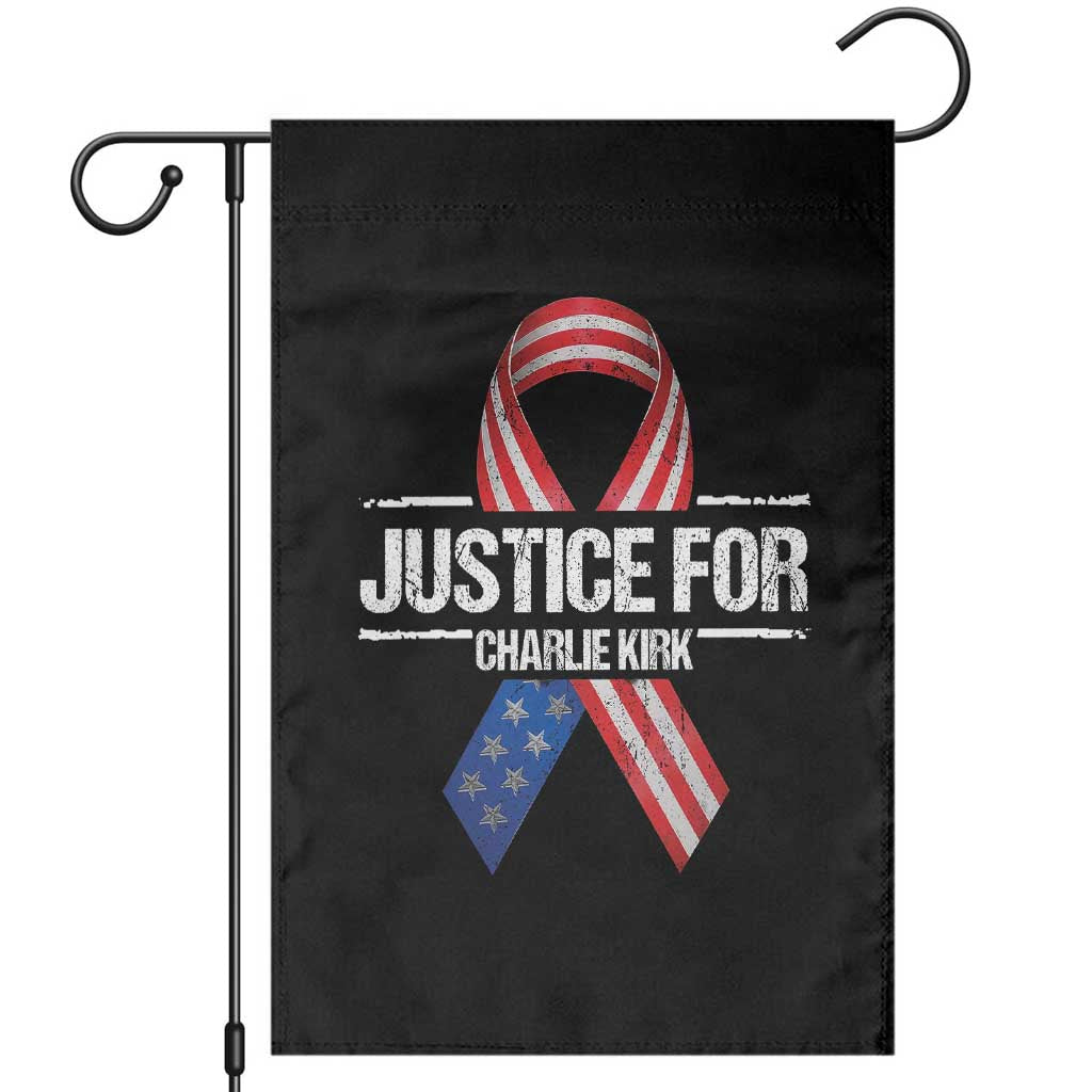 Justice For Charlie Kirk Garden Flag Patriotic Tribute Human Rights Activist TS11 Black Print Your Wear