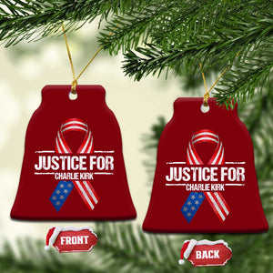 Justice For Charlie Kirk Ceramic Ornament Patriotic Tribute Human Rights Activist TS11 Print Your Wear