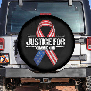 Justice For Charlie Kirk Spare Tire Cover Patriotic Tribute Human Rights Activist TS11 No hole Black Print Your Wear