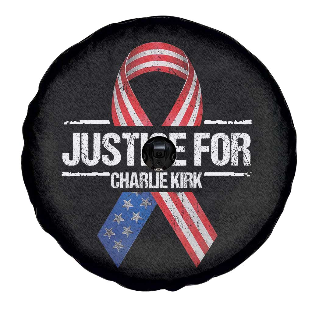 Justice For Charlie Kirk Spare Tire Cover Patriotic Tribute Human Rights Activist TS11 Print Your Wear