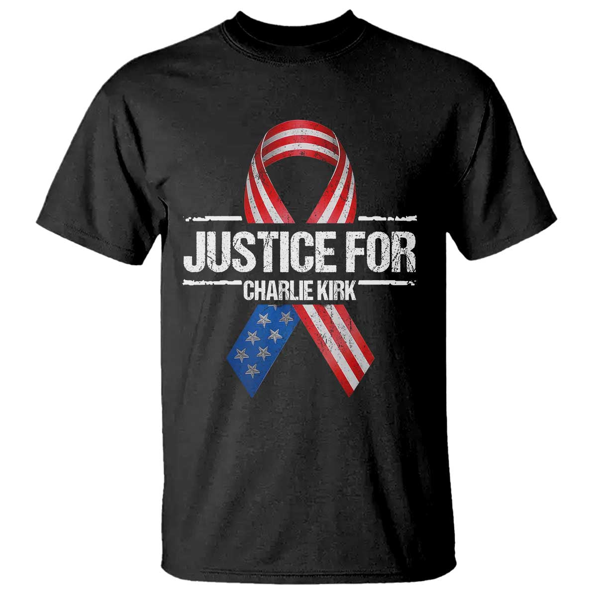 Justice For Charlie Kirk T Shirt Patriotic Tribute Human Rights Activist TS11 Black Print Your Wear