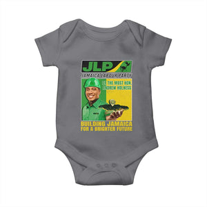 Andrew Holness Baby Onesie Building Jamaica For A Brighter Future Jamaica Labour Party TS11 Charcoal Print Your Wear