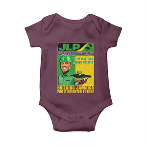 Andrew Holness Baby Onesie Building Jamaica For A Brighter Future Jamaica Labour Party TS11 Maroon Print Your Wear