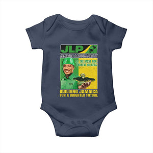 Andrew Holness Baby Onesie Building Jamaica For A Brighter Future Jamaica Labour Party TS11 Navy Print Your Wear