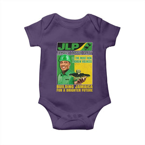 Andrew Holness Baby Onesie Building Jamaica For A Brighter Future Jamaica Labour Party TS11 Purple Print Your Wear