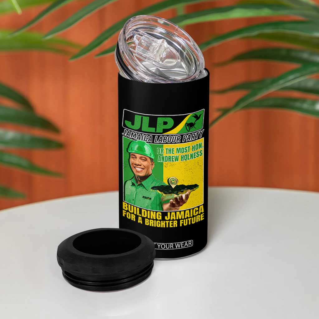 Andrew Holness 4 in 1 Can Cooler Tumbler Building Jamaica For A Brighter Future Jamaica Labour Party TS11 Print Your Wear