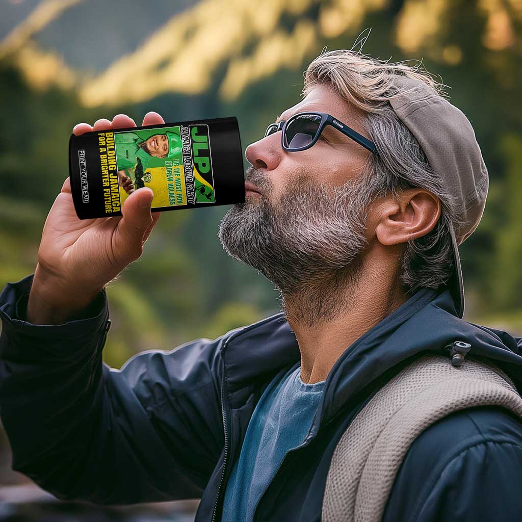 Andrew Holness 4 in 1 Can Cooler Tumbler Building Jamaica For A Brighter Future Jamaica Labour Party TS11 Print Your Wear