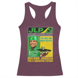 Andrew Holness Racerback Tank Top Building Jamaica For A Brighter Future Jamaica Labour Party TS11 Maroon Print Your Wear