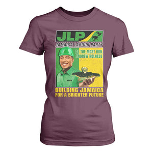 Andrew Holness T Shirt For Women Building Jamaica For A Brighter Future Jamaica Labour Party TS11 Maroon Print Your Wear