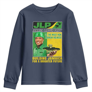 Andrew Holness Youth Sweatshirt Building Jamaica For A Brighter Future Jamaica Labour Party TS11 Navy Print Your Wear