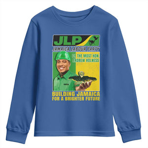 Andrew Holness Youth Sweatshirt Building Jamaica For A Brighter Future Jamaica Labour Party TS11 Royal Blue Print Your Wear