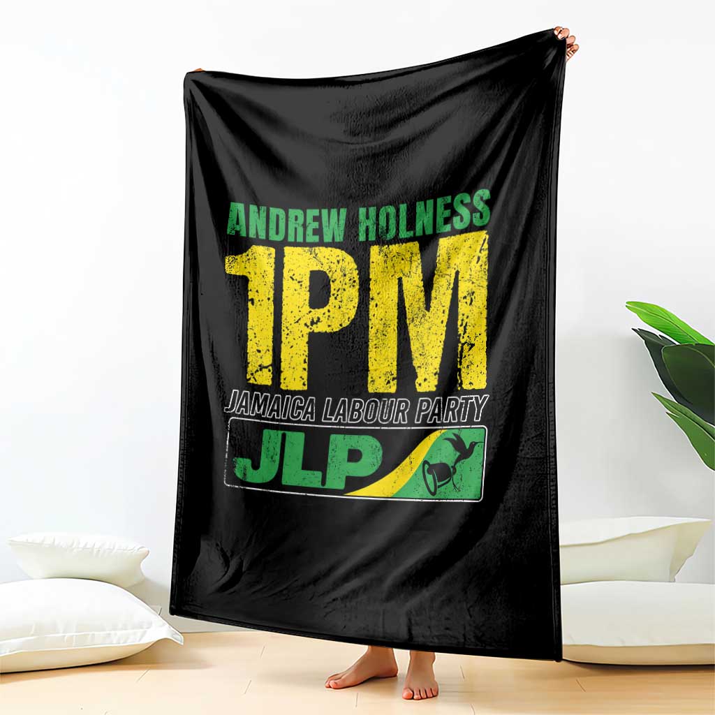 1PM Jamaica Andrew Holness Throw Blanket Jamaica Labour Party JPL Supporter TS11 Print Your Wear