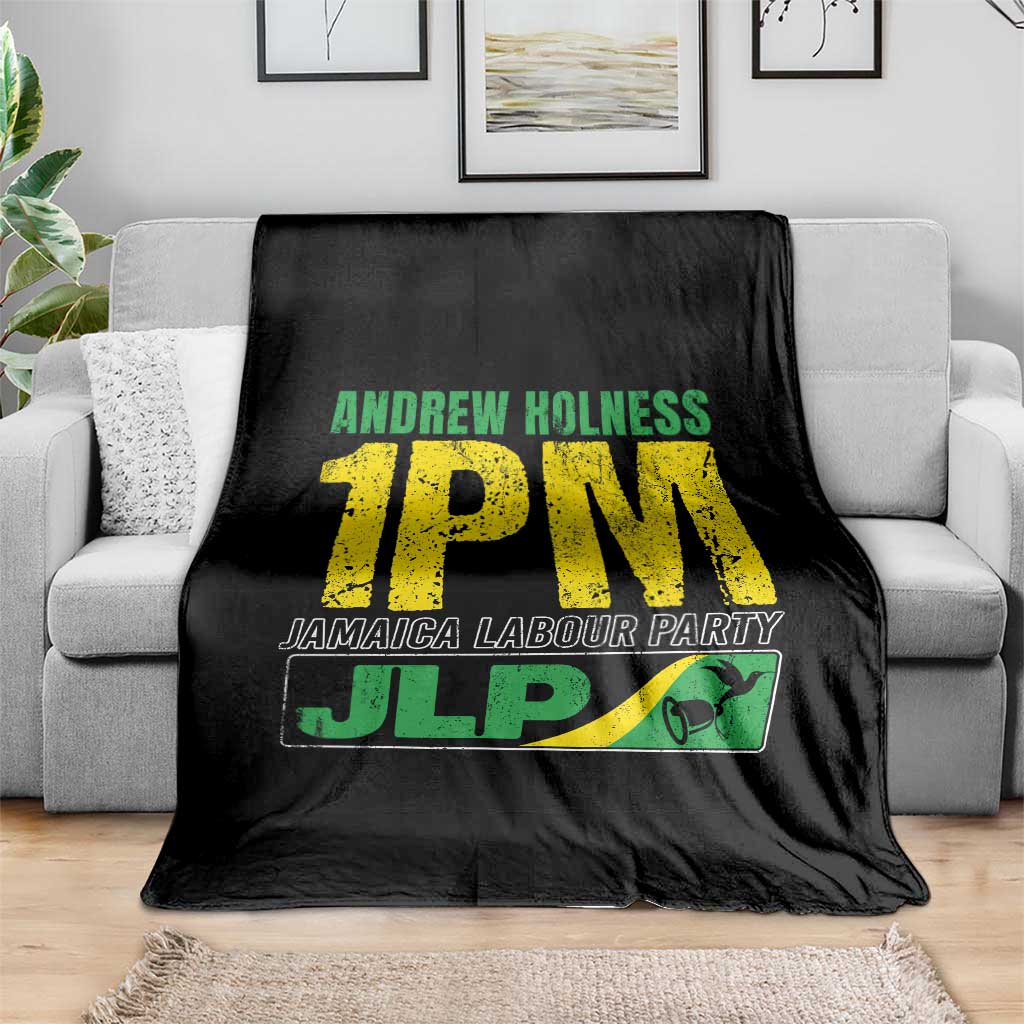1PM Jamaica Andrew Holness Throw Blanket Jamaica Labour Party JPL Supporter TS11 Print Your Wear