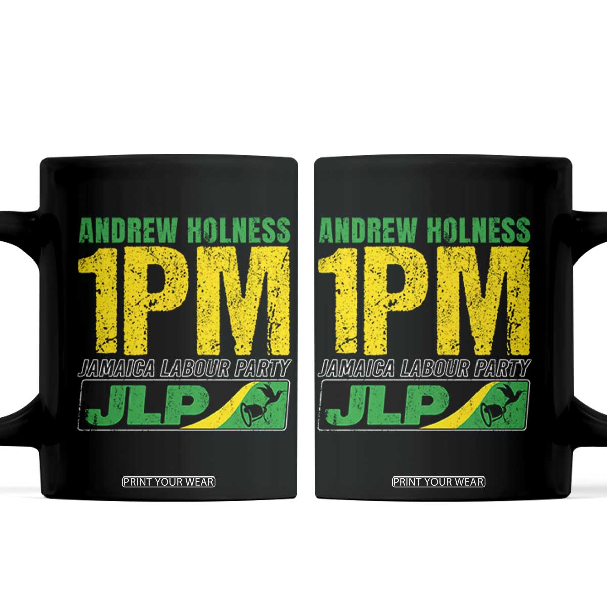 1PM Jamaica Andrew Holness Coffee Mug Jamaica Labour Party JPL Supporter TS11 Black Print Your Wear