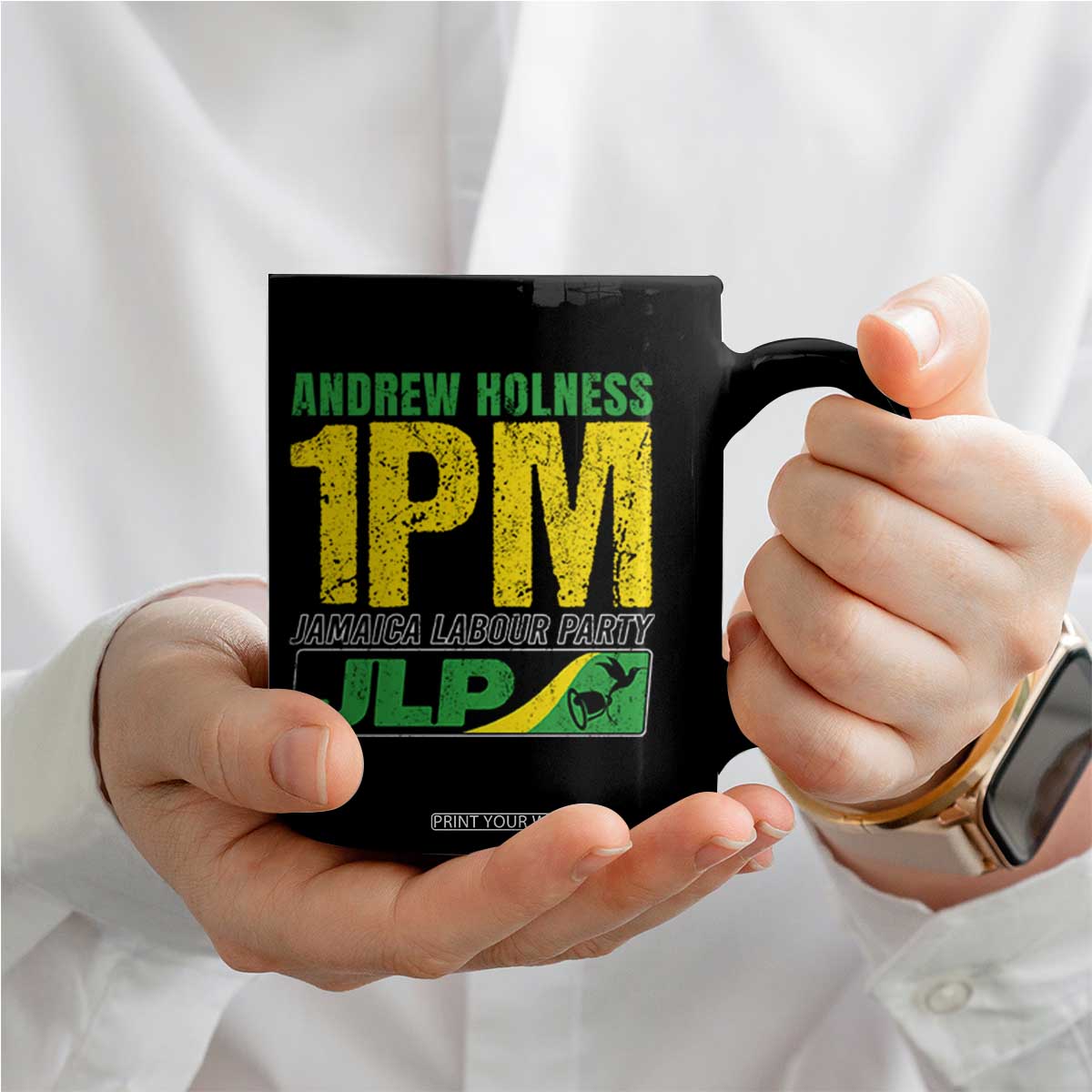 1PM Jamaica Andrew Holness Coffee Mug Jamaica Labour Party JPL Supporter TS11 Print Your Wear