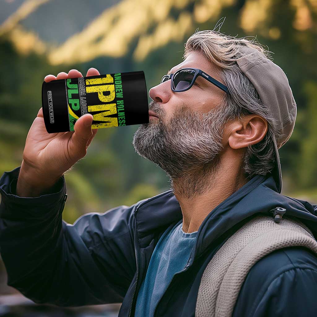 1PM Jamaica Andrew Holness 4 in 1 Can Cooler Tumbler Jamaica Labour Party JPL Supporter TS11 Print Your Wear