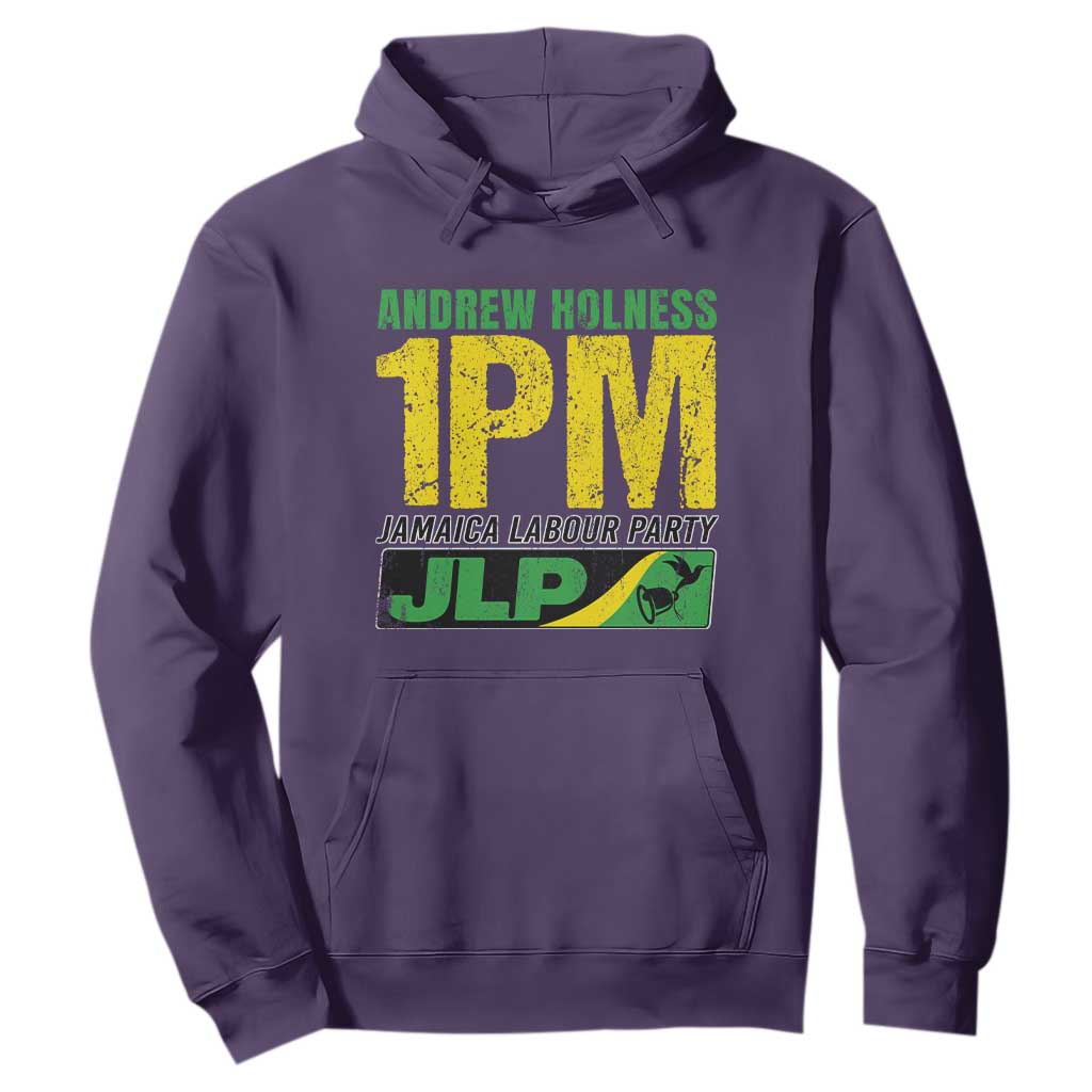 1PM Jamaica Andrew Holness Hoodie Jamaica Labour Party JPL Supporter TS11 Purple Print Your Wear