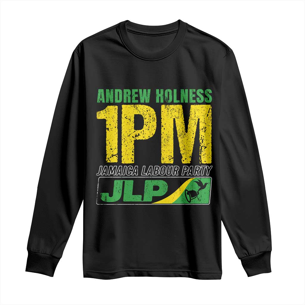 1PM Jamaica Andrew Holness Long Sleeve Shirt Jamaica Labour Party JPL Supporter TS11 Black Print Your Wear
