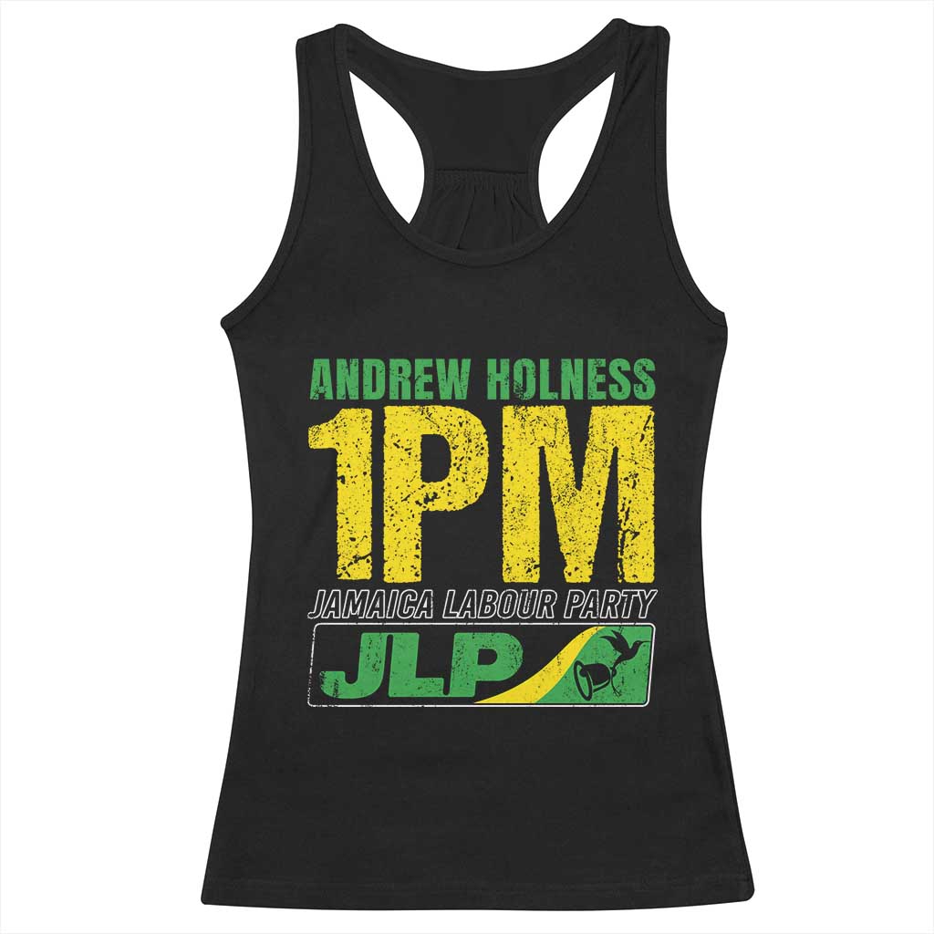 1PM Jamaica Andrew Holness Racerback Tank Top Jamaica Labour Party JPL Supporter TS11 Black Print Your Wear
