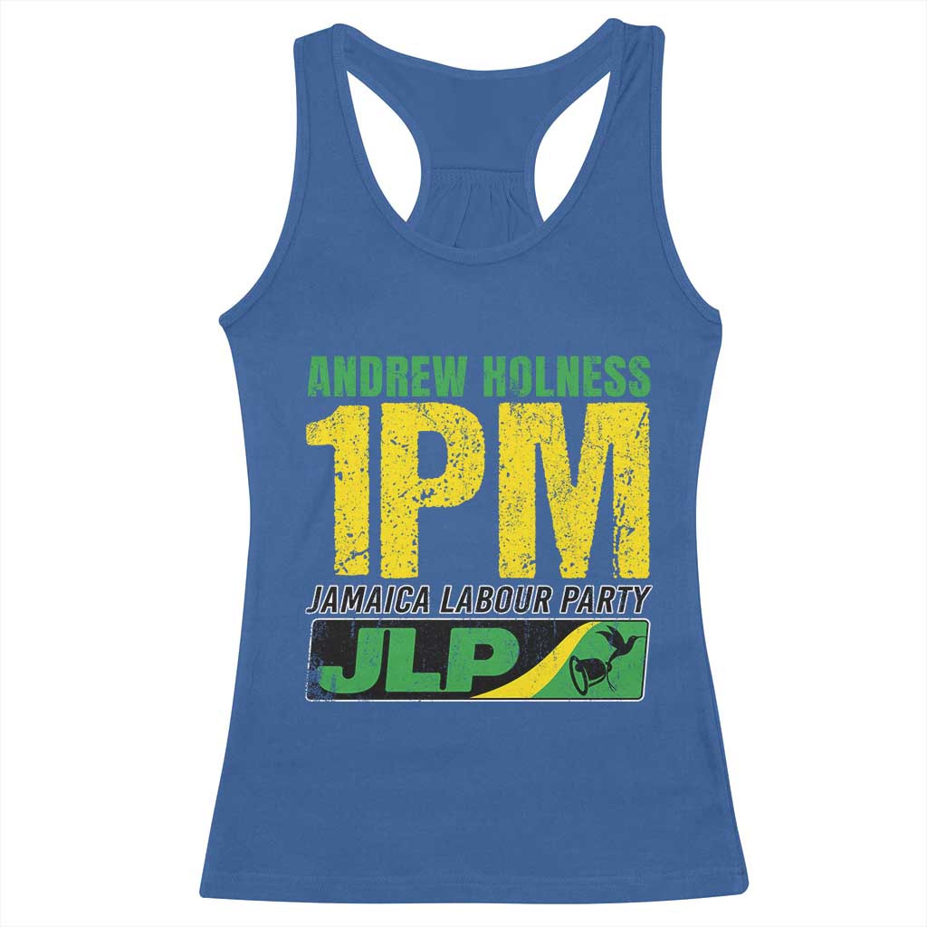 1PM Jamaica Andrew Holness Racerback Tank Top Jamaica Labour Party JPL Supporter TS11 Royal Blue Print Your Wear