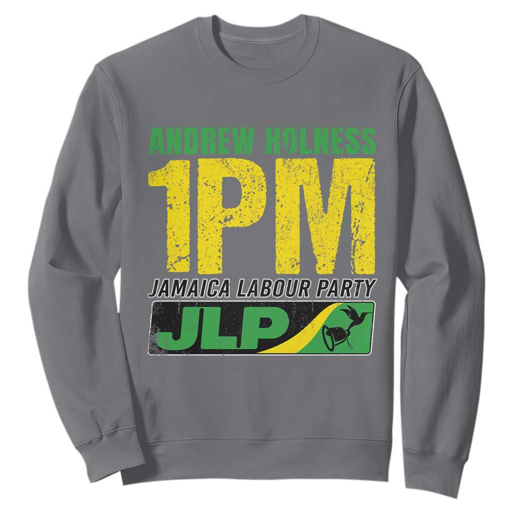 1PM Jamaica Andrew Holness Sweatshirt Jamaica Labour Party JPL Supporter TS11 Charcoal Print Your Wear