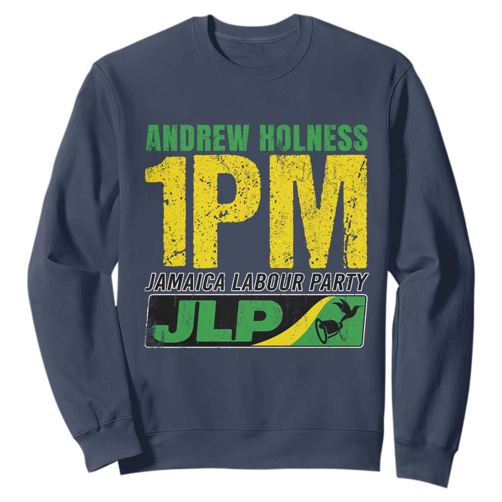 1PM Jamaica Andrew Holness Sweatshirt Jamaica Labour Party JPL Supporter TS11 Navy Print Your Wear