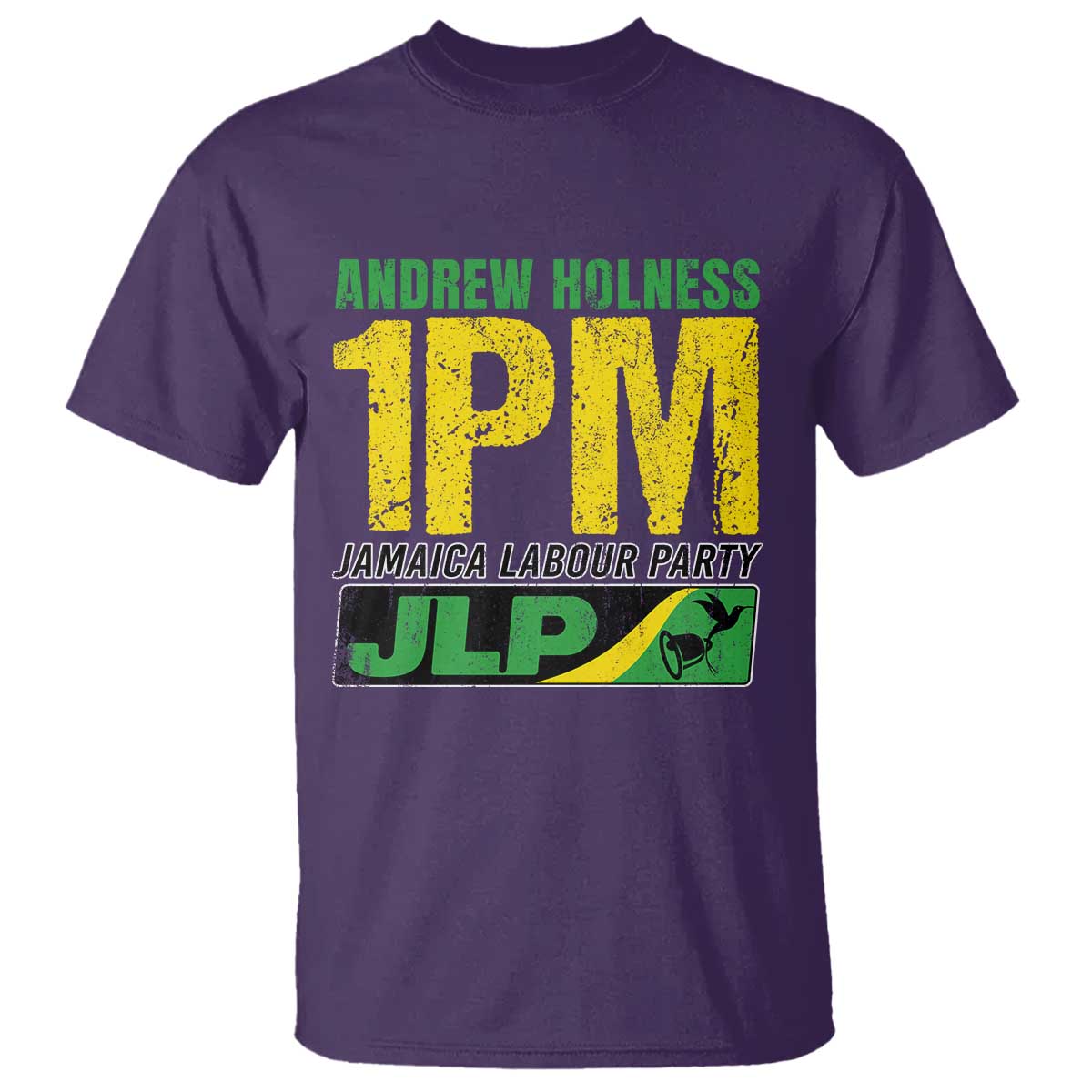 1PM Jamaica Andrew Holness T Shirt Jamaica Labour Party JPL Supporter TS11 Purple Print Your Wear