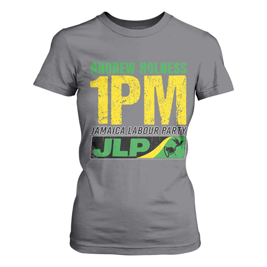 1PM Jamaica Andrew Holness T Shirt For Women Jamaica Labour Party JPL Supporter TS11 Charcoal Print Your Wear