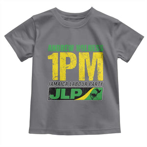 1PM Jamaica Andrew Holness Toddler T Shirt Jamaica Labour Party JPL Supporter TS11 Charcoal Print Your Wear