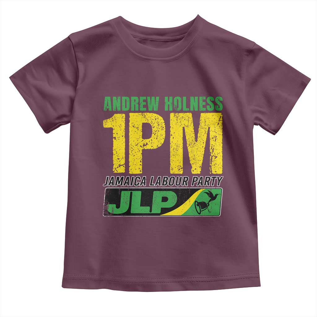 1PM Jamaica Andrew Holness Toddler T Shirt Jamaica Labour Party JPL Supporter TS11 Maroon Print Your Wear