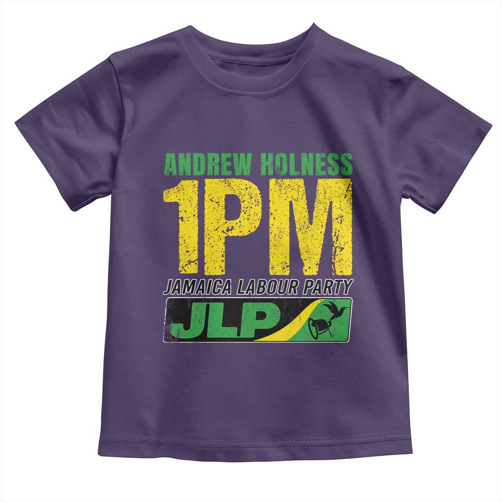 1PM Jamaica Andrew Holness Toddler T Shirt Jamaica Labour Party JPL Supporter TS11 Purple Print Your Wear