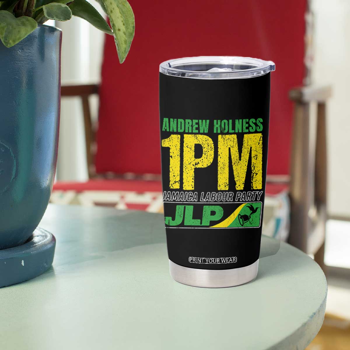 1PM Jamaica Andrew Holness Tumbler Cup Jamaica Labour Party JPL Supporter TS11 Print Your Wear