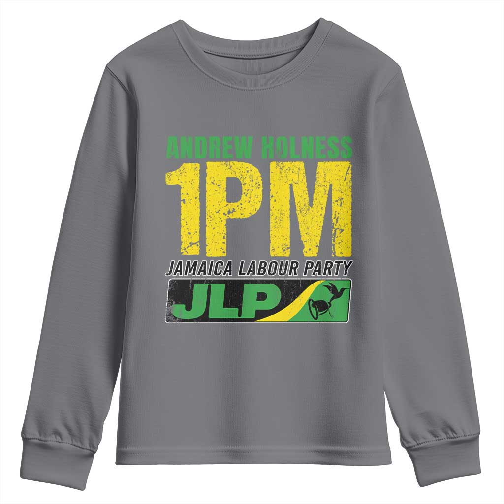1PM Jamaica Andrew Holness Youth Sweatshirt Jamaica Labour Party JPL Supporter TS11 Charcoal Print Your Wear