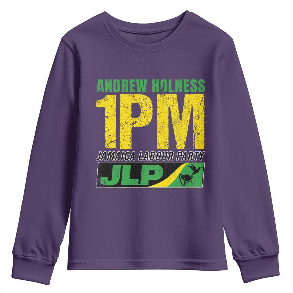 1PM Jamaica Andrew Holness Youth Sweatshirt Jamaica Labour Party JPL Supporter TS11 Purple Print Your Wear
