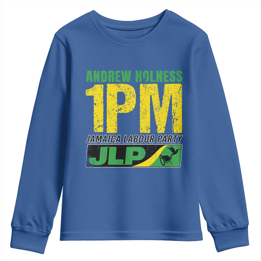 1PM Jamaica Andrew Holness Youth Sweatshirt Jamaica Labour Party JPL Supporter TS11 Royal Blue Print Your Wear