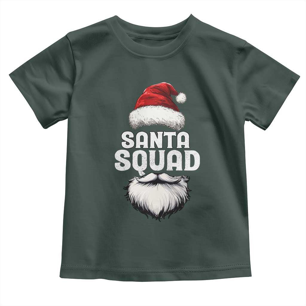 Funny Christmas Baby Shirt Santa Squad Xmas Team Family Matching TS11 Dark Forest Green Print Your Wear