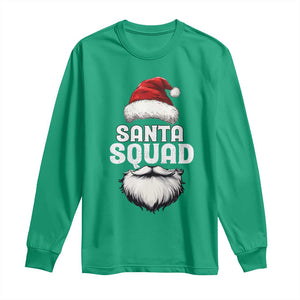 Funny Christmas Long Sleeve Shirt Santa Squad Xmas Team Family Matching TS11 Irish Green Print Your Wear