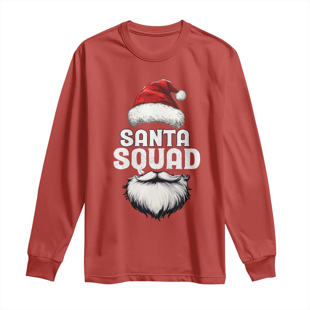 Funny Christmas Long Sleeve Shirt Santa Squad Xmas Team Family Matching TS11 Red Print Your Wear